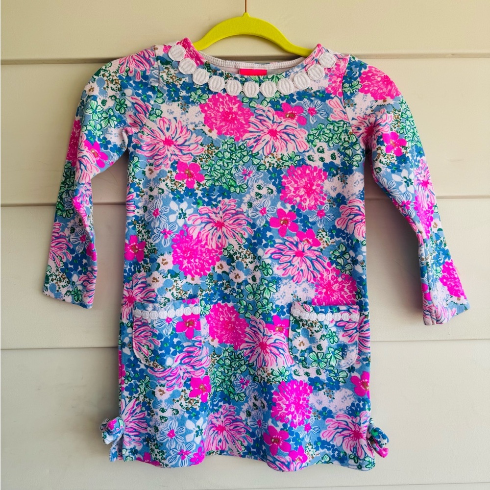 New! Lilly Pulitzer Little Lilly Floral Dress M 6-7